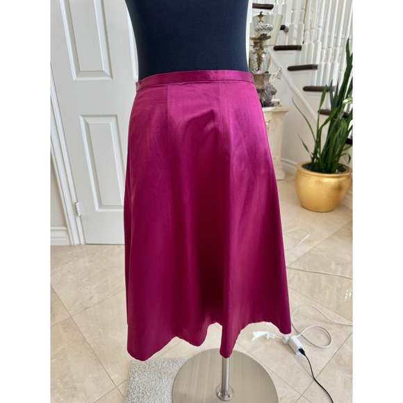 French Connection Fuchsia Pink Midi Satin Slip Skirt Size 6 Perfect Party Piece - Picture 2 of 13